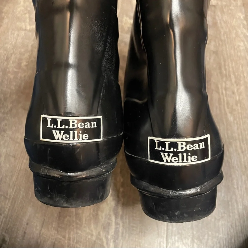 L.L. Bean Women's Black Winter‎ Rain Boots size 10
